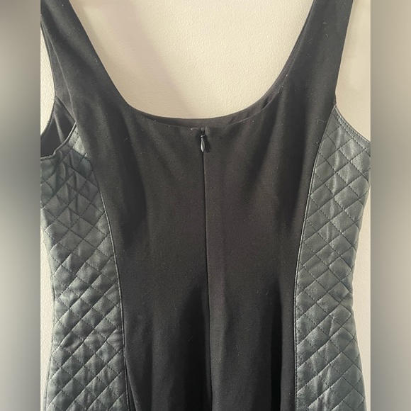 Bailey 44 Nanosecond Faux Leather Quilted Bodycon Mini Dress in Black Size Small - Picture 4 of 8